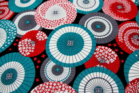 Japanese Parasol Printed Premium Slub Cotton