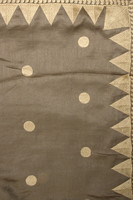 Light Taupe Embroidered Shimmering Polyester Saree