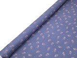 * SPECIAL * Mini Sprigs & Flowers on Denim Chambray Crinkle Rayon