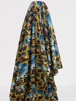 Earthmovers on Printed Cotton