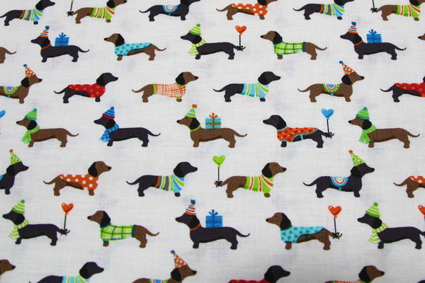 Dachshund - Furry Friends Premium Printed Cotton