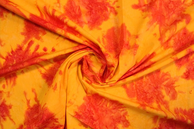 Citrus & Red Tones Batik Cotton