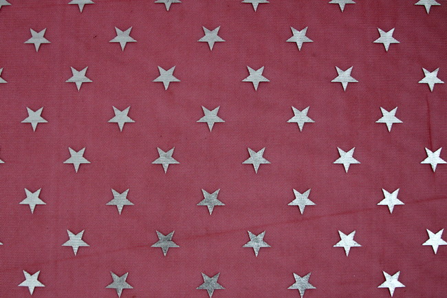 Silver/Gold Star Foil Embossed Soft Tulle