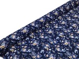 * SPECIAL * Wildflower Posies on Navy Crinkle Rayon