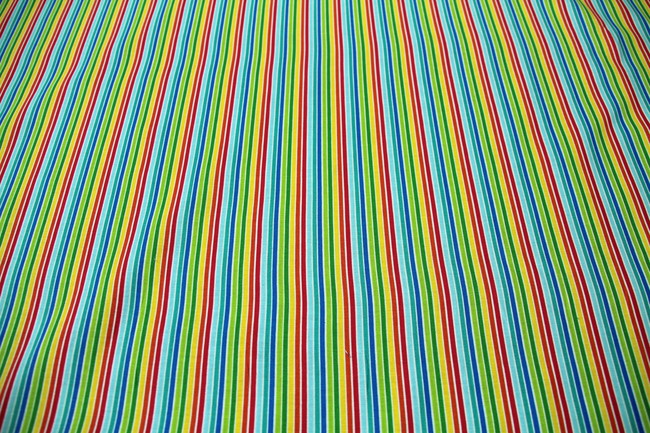 Bright Stripe All-Over - Furry Friends Premium Printed Cotton