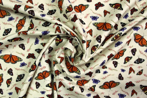 Botanicals on Cream Premium Printed Cotton