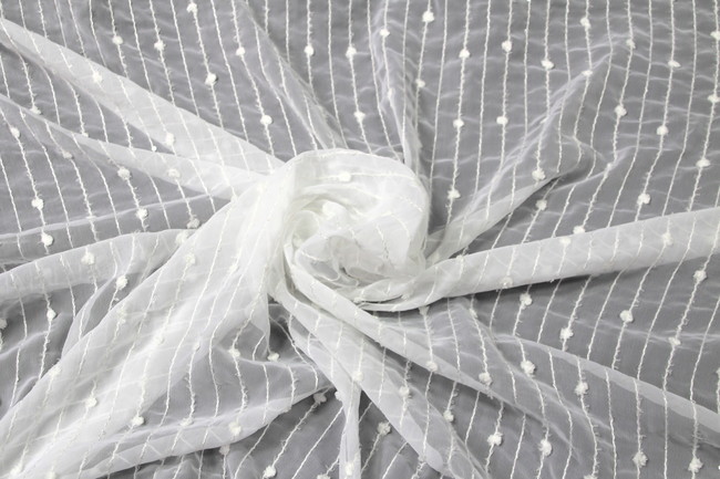 White Embellished Chiffon