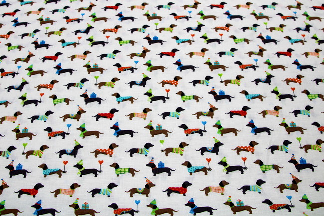 Dachshund - Furry Friends Premium Printed Cotton