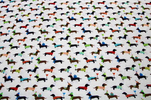 Dachshund - Furry Friends Premium Printed Cotton