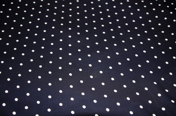 Navy & White Dot Printed Chiffon