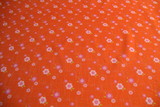 Pinks on Orange - Floral Perspectives Printed Cotton