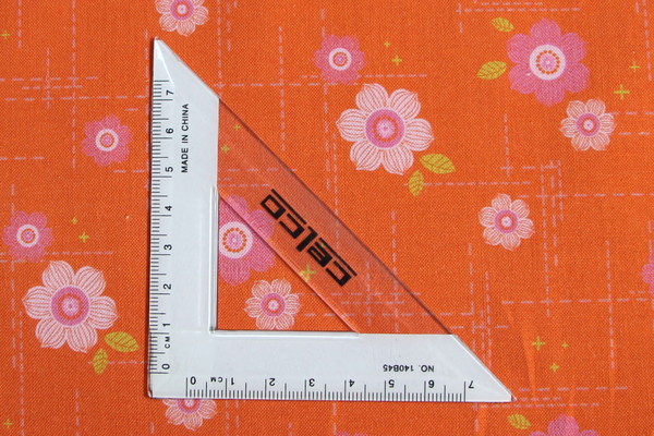 Pinks on Orange - Floral Perspectives Printed Cotton