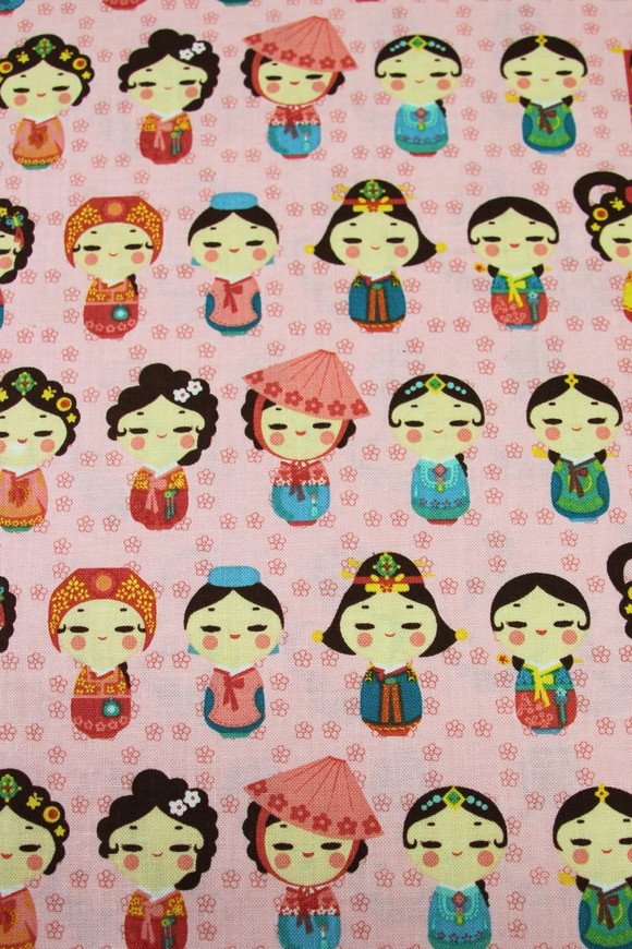 Asian Dolls Printed Cotton
