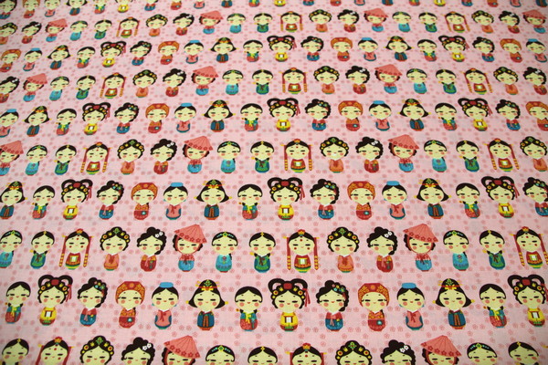 Asian Dolls Printed Cotton