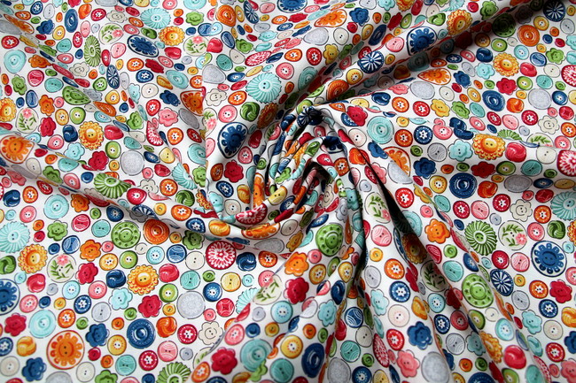 Sewing Room Buttons Printed Premium Cotton