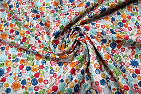 Sewing Room Buttons Printed Premium Cotton