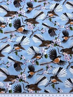 Native Treasures - Fantail Kiwiana Cotton
