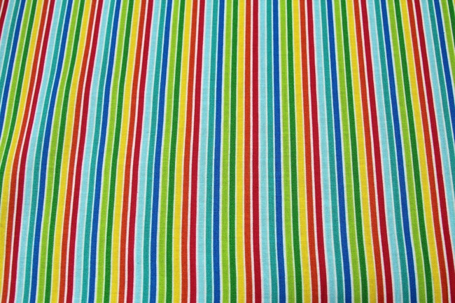 Bright Stripe All-Over - Furry Friends Premium Printed Cotton