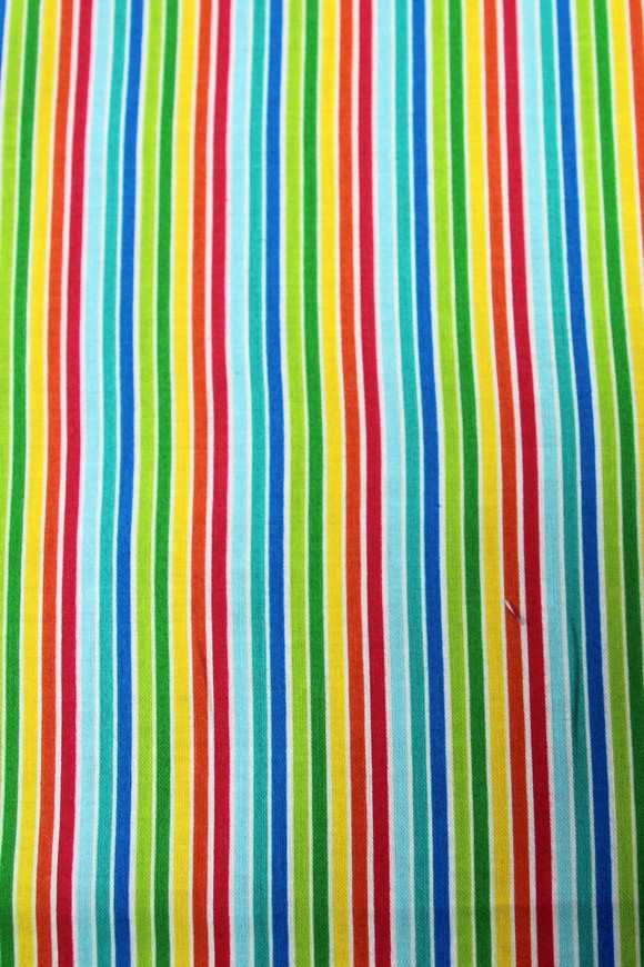 Bright Stripe All-Over - Furry Friends Premium Printed Cotton