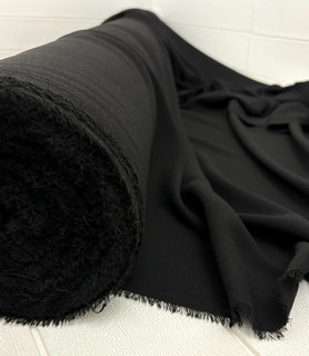 Black Mid-Weight Double Crepe