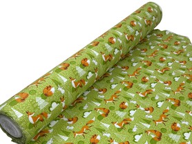 Foxes & Rabbits on Green Wincyette
