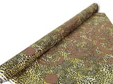 Flourishes on Leopard Printed Silky-Feel Polyester