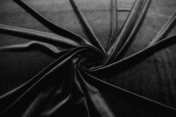 * REMNANT - Black Plush Stretch Velvet