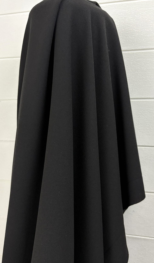 Black Mid-Weight Double Crepe
