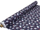 Unicorns on Navy Printed Cotton