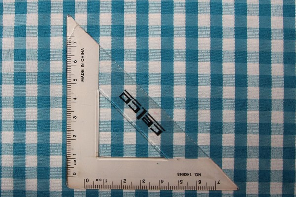 Turquoise & White Gingham Polyester