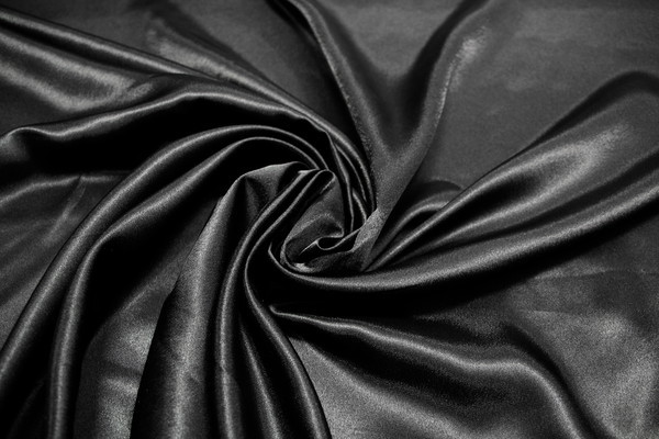 Satin Backed Crepe - Black