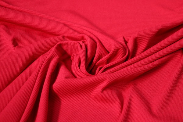 Ribbed T-Shirting - Red