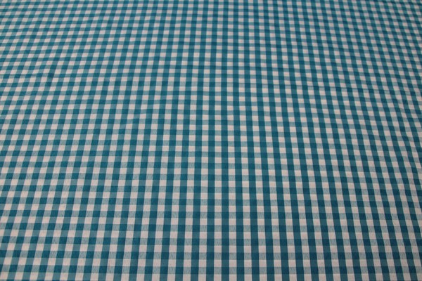 Turquoise & White Gingham Polyester