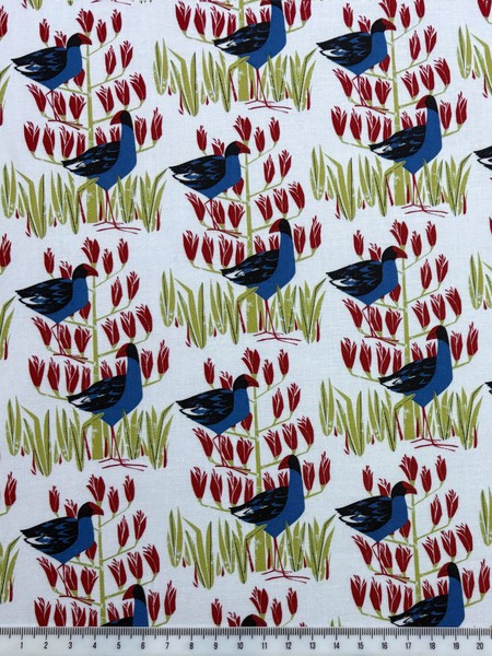Pukeko Patch Printed Kiwiana Cotton