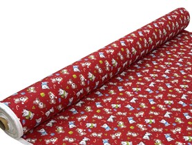 Christmas Pups & Kittens on Printed Cotton
