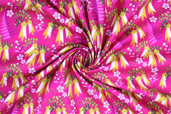 Summer Garden Kowhai Kiwiana Printed Cotton