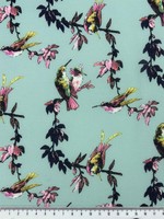 Hummingbird on Aqua Chiffon