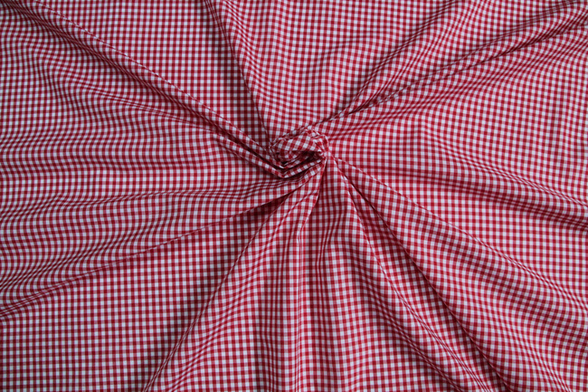 Red & White Polycotton Gingham