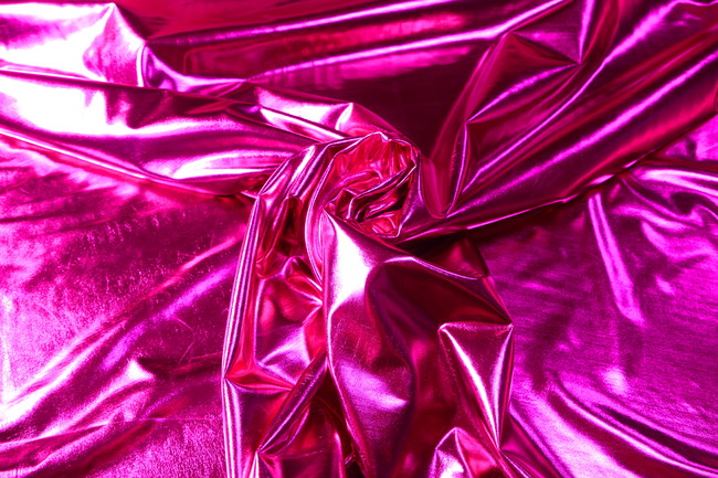 Hot Pink Foil Lycra Knit