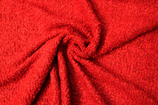 Candy Apple Red Boulce Wool Blend