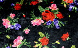 Floral Bloom Printed Stretch Velvet
