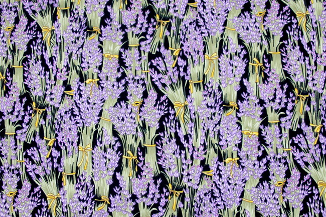 Bunches of Lavender Printed Cotton