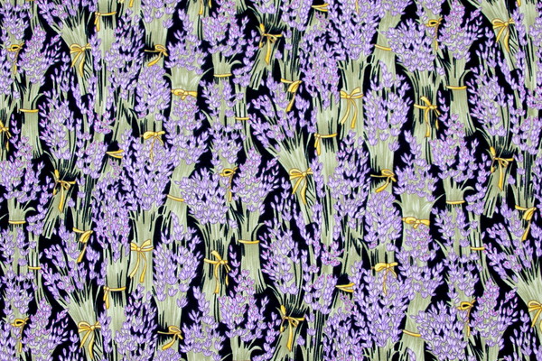 Bunches of Lavender Printed Cotton