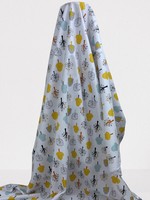 Trees on White Printed Cotton