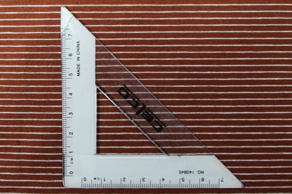 Copper & White Pinstriped Cotton Lycra Knit