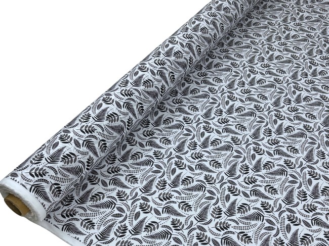 Fern & Palm Fronds on Mute Premium Cotton