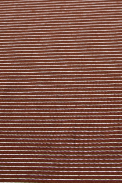 Copper & White Pinstriped Cotton Lycra Knit