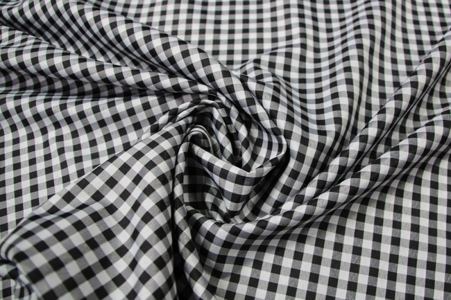Black & White Gingham Polyester