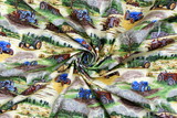 Country Farmers Tractors Premium Printed Cotton
