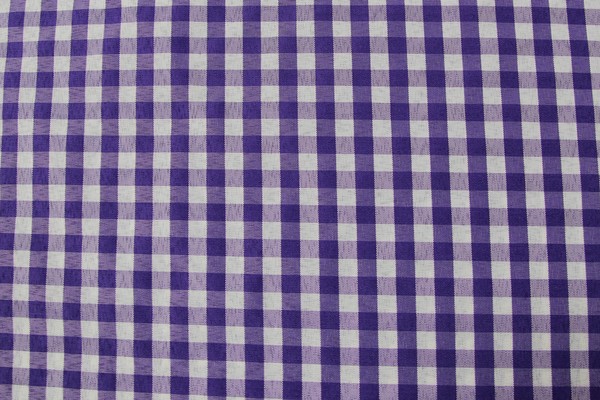 Purple & White Gingham Polyester